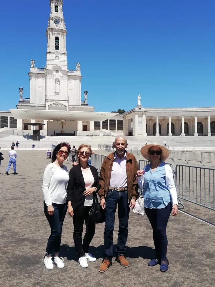 Our family on a trip to Fátima, Portugal
